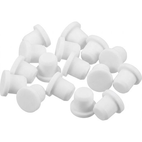 Packung mit 20 Gummistopfen, 8,5 mm, geeignet für Löcher von 8–8,3 mm / 0,31–0,33 Zoll, zur Stoßdämpfung und Staubabdichtung, weiß 20 Stück (1/5)