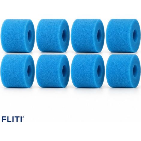 Cartouches Filtre S1 pour Spa Intex 29001E, Éponge Lavable Réutilisable Haute Qualité, Compatible PureSpa, Lot de 8 (1/5)