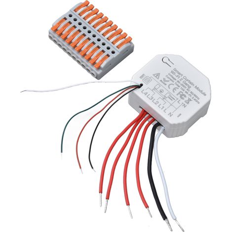 Module de commande intelligent pour rideaux, 2 voies, Wi-Fi, télécommande via application, minuterie pour appareils intelligents 90-250 V (1/5)
