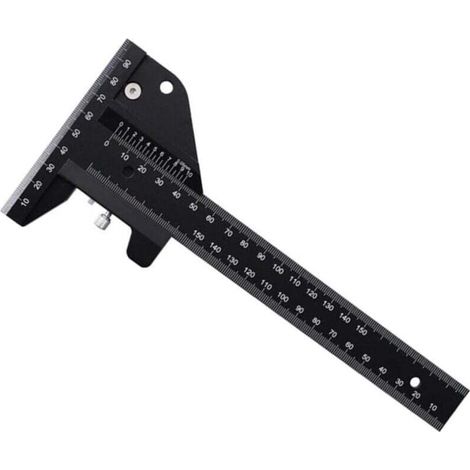 Règle De Menuiserie Multifonction Alliage Daluminium Outil De Marquage 210 mm métrique