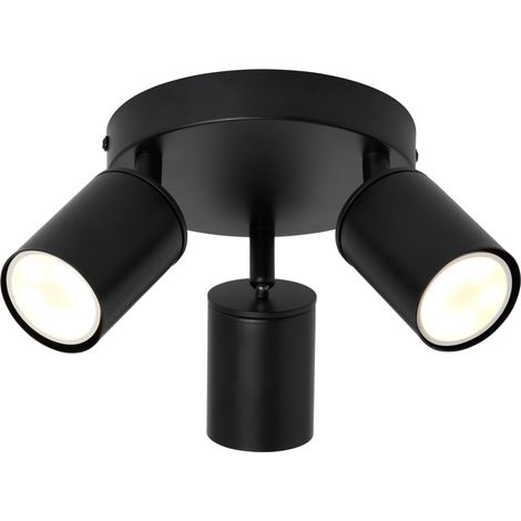 Litecraft Tanner Spotlight Plate Adjustable Ceiling 3 Lights - Black (1/5)