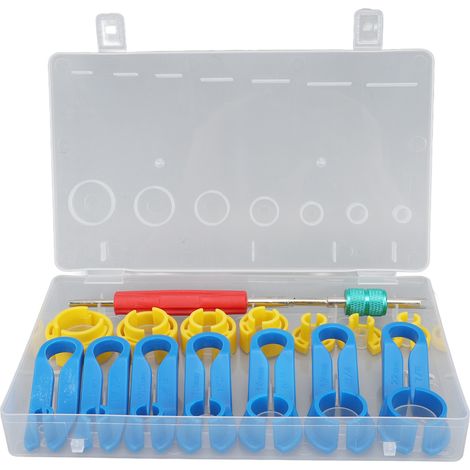 Ensemble d'outils de retrait de déconnexion de conduite de carburant AC de voiture, avec boîte de rangement compacte pour tuyaux de climatisation, tuyau de chauffage 16 pièces (1/5)