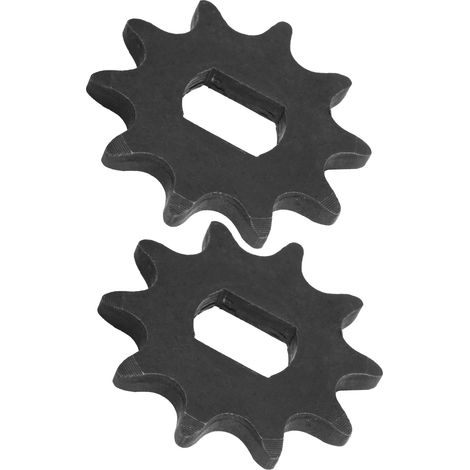 Pignon de chaîne moteur en acier 10 dents, modèle 420 (2 pièces), alésage intérieur 12 x 17 mm, accessoires (1/5)