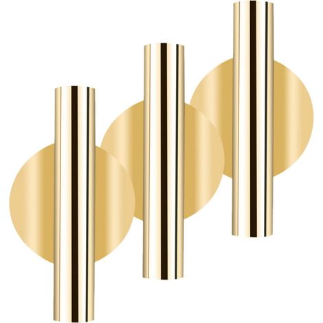 VALICLUD Ensemble de 3 vases en fer doré pour centres table (1/5)