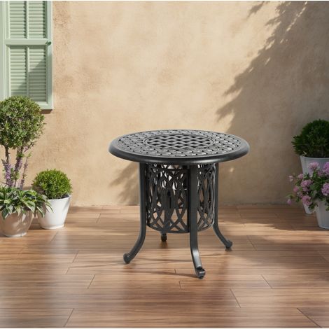 Mesa auxiliar bistró exterior con cubitera aluminio OKMYHOME (1/5)
