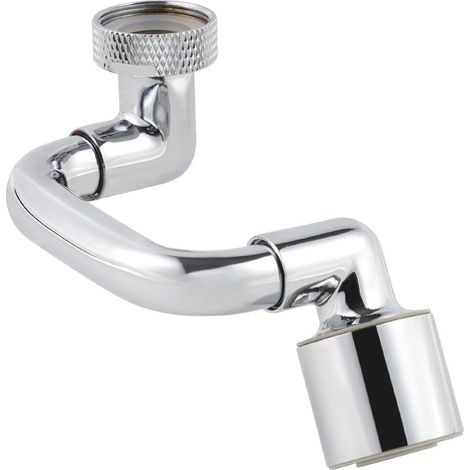 1080° Swivel Faucet for Bathroom Sink, Tap Aerator with M18.5 Adapter, Dual Function Big Angle Twist and Rotation Aerator for Kitchen Sink FM22 Chrome (1/5)