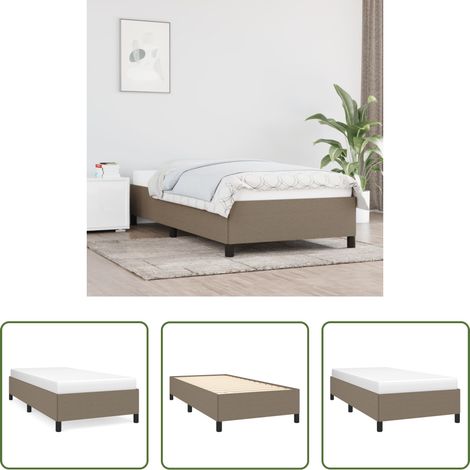 Matratze - Bettgestell ohne Matratze Taupe 100x200 cm Stoff (1/5)