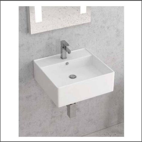 Lavandino piccolo bagno 46.5 cm in ceramica lucida Litos-246 kamalu (1/2)