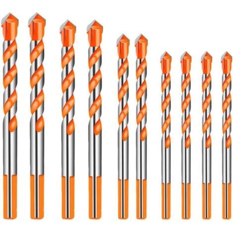 10 Pièces Carbure De Tungstène Maçonnerie Foret Ensemble Pour Céramique Porcelaine Métal Acier (6/8 /10 /12mm) (1/5)