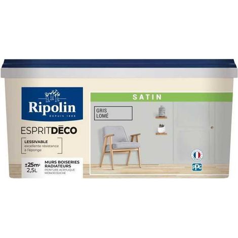 Ripolin Pintura Monocapa Gris Lome Satinada 2,5 L (1/3)
