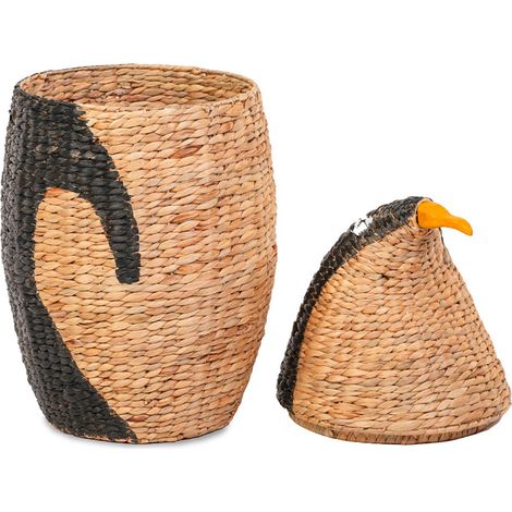 Panier a linge manchot jacinthe d'eau (1/5)