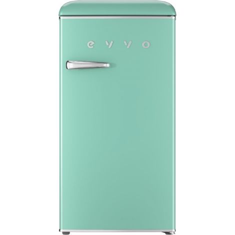 EVVO Petit réfrigérateur rétro, capacité 84 L + 11 L de congélateur, design vintage, basse consommation, silencieux, contrôle d (1/5)