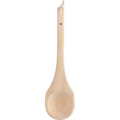 Ensemble de seau et louche en bois naturel pour salle de bain, sauna et spa, accessoires de bain (1/5)