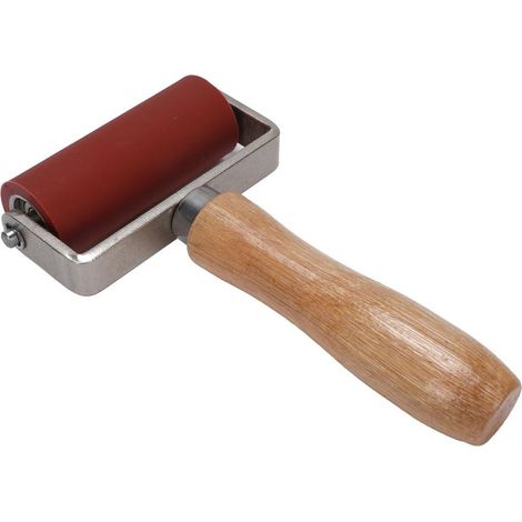 Rouleau presseur en silicone haute température (260 °C) pour le soudage de membranes PVC, diamètre 32 mm, largeur 80 mm (1/5)