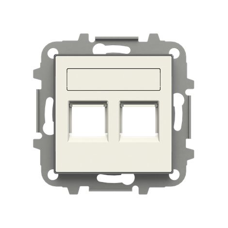 Tapa 2 conectores RJ11-RJ45 BLANCO SOFT NIESSEN SKY 8518.2 BL (1/4)