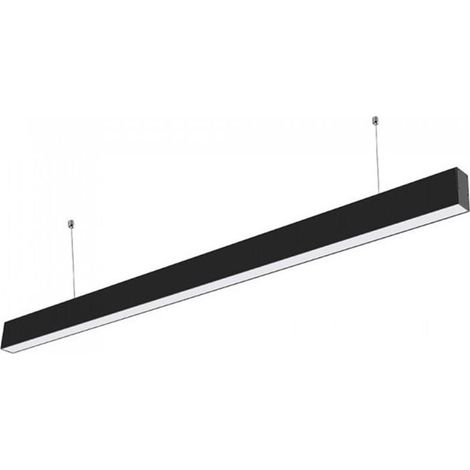 Optonica – Suspension linéaire LED 120 cm 40W interconnectable noir – Éclairage 4000K – Câble d'alimentation 1,50 m – Installation facile