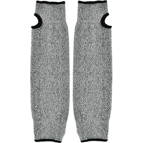 Protège-bras anti-coupures pour le jardin, la cuisine et les travaux agricoles - 1 paire (26 cm), gris (1/4)