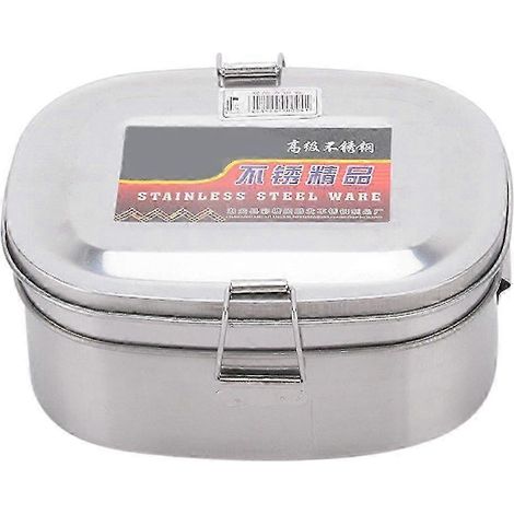 Boîte à bento en acier inoxydable simple/double paroi-Double Layer M (1/5)