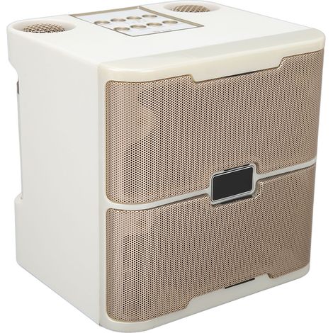 Enceinte Bluetooth portable YS 213, enceinte karaoké sans fil avec 2 microphones sans fil pour adultes et enfants (blanche) (1/5)