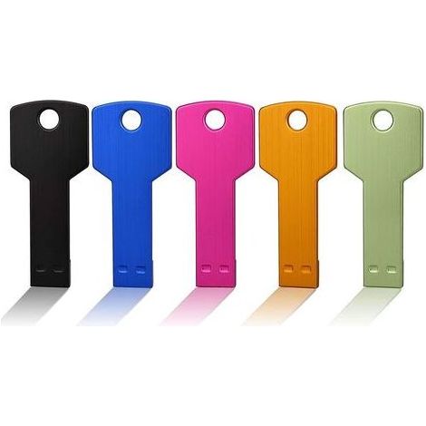 Lot de 5 Clé USB 32 Go Clés USB 2.0 en métal étanche Clef USB 32Go USB 2.0, Multicolore Flash Drive pour Ordinateur Portable PC (Noir, Rose, Vert, Or, Bleu) (1/5)