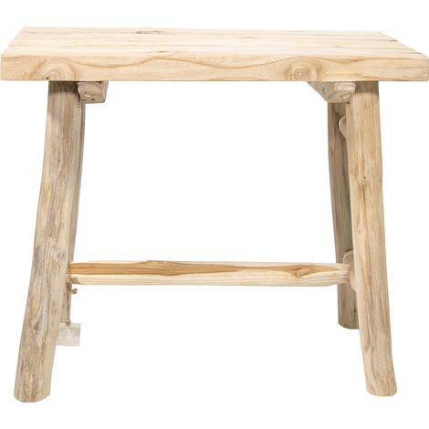 mgc24 Hocker aus Teakholz rechteckig 40,5 x 20,5 x 38,5cm (1/5)