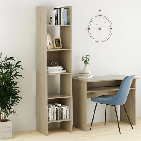 Bibliothèque Étagères de livres Meuble de Rangement Chêne sonoma 40x35x180 cm Aggloméré BZREH4169804 (1/5)