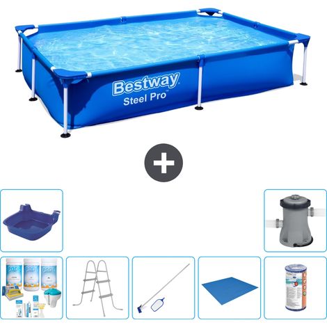 Bestway Piscina Bestway Steel Pro Rettangolare - 221x150x43 cm - 7-pezzi  S22068 (1/5)