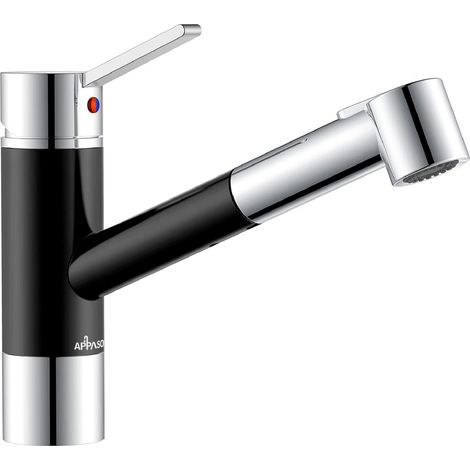 kitchen faucet, robinet de cuisine avec douchette extractible, mitigeur monocommande pour haute pression, mitigeur d'évier chromé, 308CP