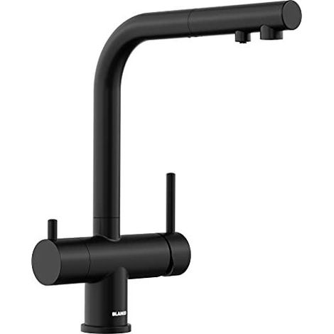 Blanco Fontas-S II grifo negro mate para cocina