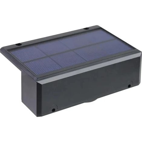 (Lumière blanche - 1 lampe) Appliques murales solaires carrées d'extérieur, sans fil, étanches IP65, compatibles avec les jardins. (1/5)