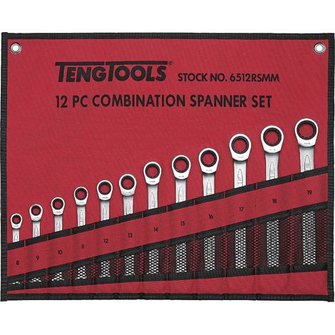 12 clés mixtes racagnac 8-19 mm Teng Tools 6512RSMM