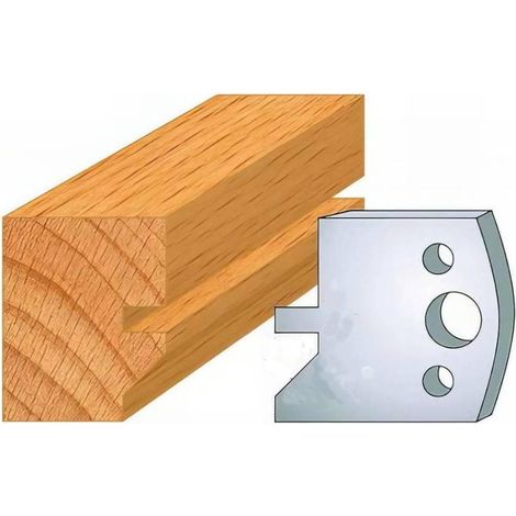 Jeu de 2 Fers Profilés Acier HT 40 x 4 mm - N°084 Rainure chanfrein - Outil de menuiserie - Diamwood
