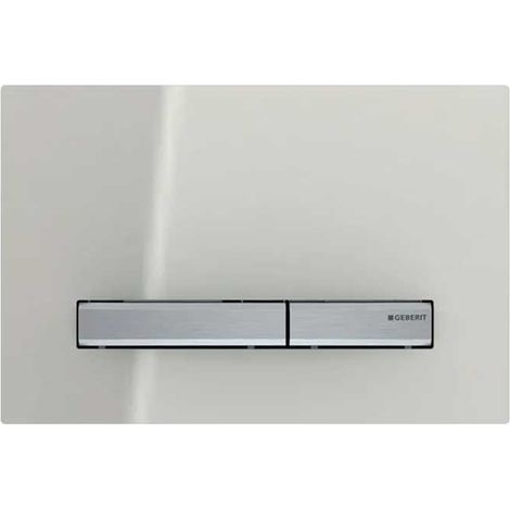 Placca Geberit Sigma50 Square Effetto Vetro Grigio Sabbia / Cromo Doppio Tasto 115.788.JL.2 Cromato