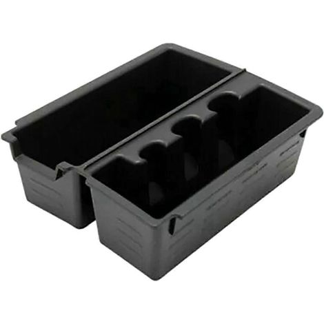 Boîte de rangement noire pour console centrale automobile-- (1/5)