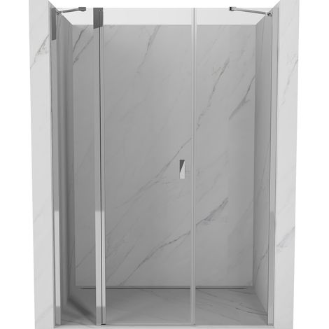 Mexen Mist porte de douche pivotante 155 cm, transparent, chrome - 8A4-155-001-01-00 (1/5)