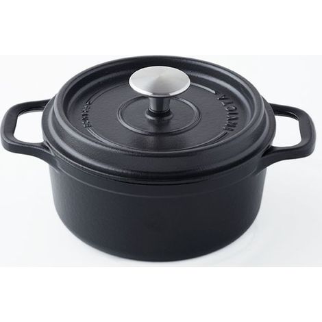 Invicta - Cocotte ronde Invicta 20 cm Noire (1/2)