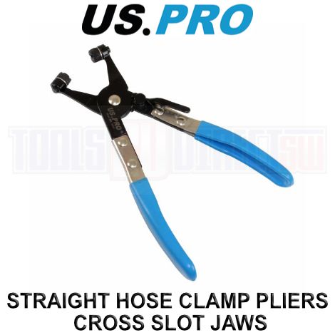 US PRO Hose Clamp Pliers Straight Cross Slot Jaws Coolant Fuel & Pipe Clips 3922 (1/3)