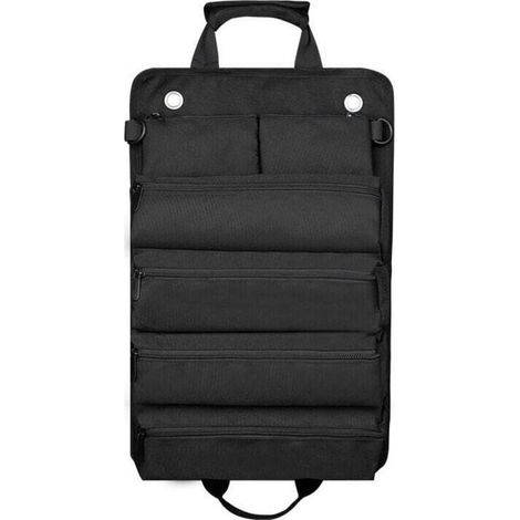 Kit d'électricien, type rouleau, sac d'électricien, sac de rangement, sac suspendu, kit de matériel monté sur voiture-Noir (1/4)