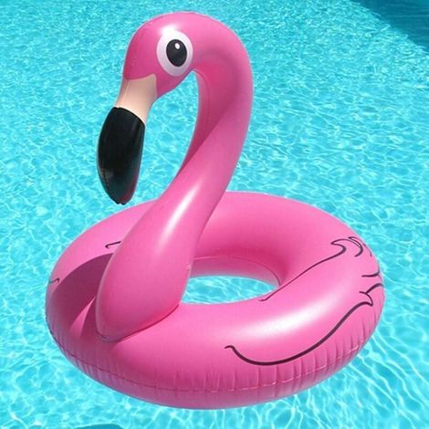 Bouée gonflable géante flamant rose RMS, grand jouet de piscine pour la plage et les fêtes d'été, rose