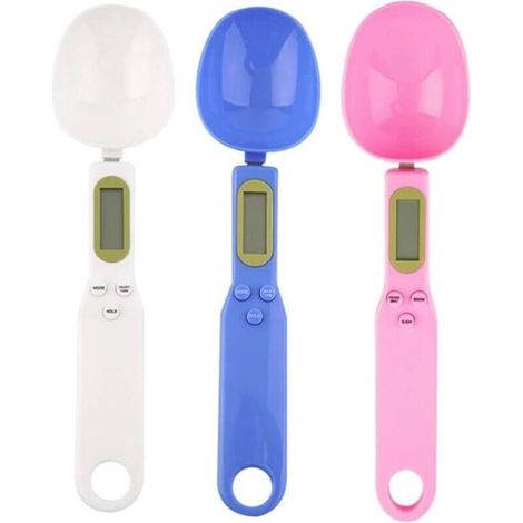 Cuillère de cuisine portable de haute précision pour la maison 500 g (0,1 g) Outils de mesure électronique LCD numérique précis Accessoires de cuisine Bleu