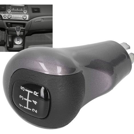 Pommeau de vitesse 5 vitesses MT 54102‑SNA‑A01 pour Honda Civic DX EX LX 2006‑2011 noir (en cuir artificiel) (1/5)