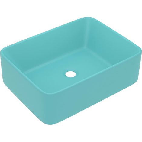 Lavabo de luxe Vert clair mat 41x30x12 cm Céramique