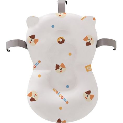 Babybadematte – Badematte für Neugeborene – rutschfeste Badematte – verstellbarer Badewannensitz – Badewannensitz für Neugeborene – 37 x 27 x 3 cm (1/5)