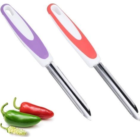 Ciel-Vacuum, Cucumber Zucchini Corer Empty Knife Zucchini Pepper Corer Stainless Steel Core Remover Tools Kitchen Supplies (1/4)