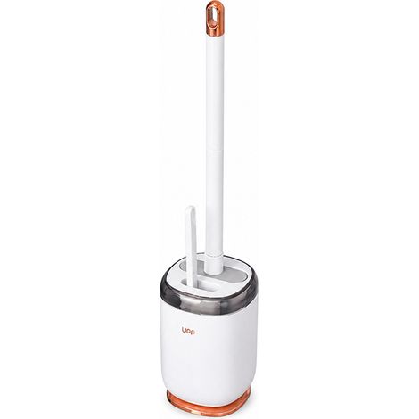 Ensemble de Brosses WC avec Brosse en Silicone et Brosse pour Fentes, Support Mural ou à Poser (1/5)
