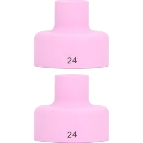 Lot de 2 gobelets de soudure TIG buse céramique 24 trou central 2.4mm accessoire pour WP9 20 25 17 18 26 (1/5)