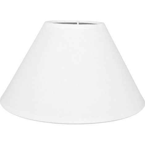 Abat-jour Rond Blanc - 1 Unité - Tissu Acrylique - Diffusion Lumière Douce - Salon Chambre Bureau - D25xH15,5cm (1/3)