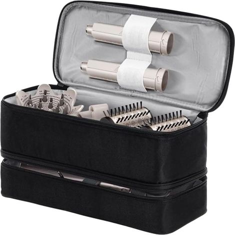 Funda para secadora Shark Flex, estuche portátil para Shark Flexstyle y accesorios, bolsa organizadora de doble capa para cortapelos y recortadoras.