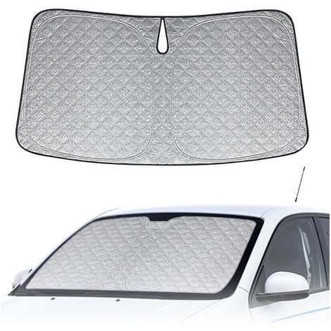 Pare-Soleil Anti-UV Pliant pour Pare-Brise Avant Compatible avec , Pare Soleils pour Voiture à l'intérieur Pliable Couverture, Protection Réfléchissante UV 14580cm (1/5)