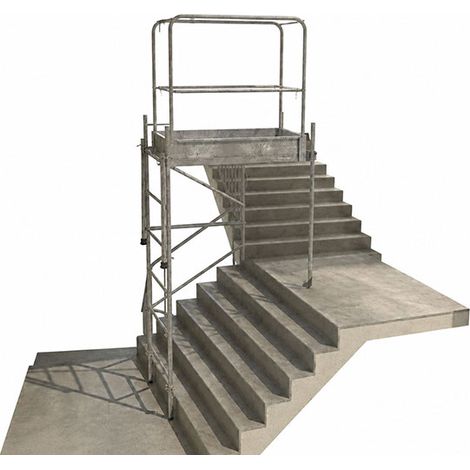 Echafaudage roulant acier : Hauteur de travail maximale de 2.90m -Kit dénivelé - 12538/12541 (1/5)